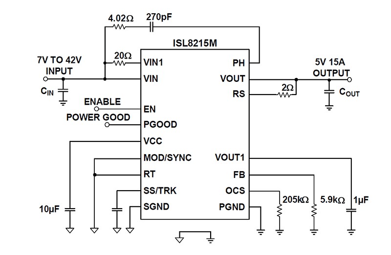 Renesas ISL8215M Analog Power Module