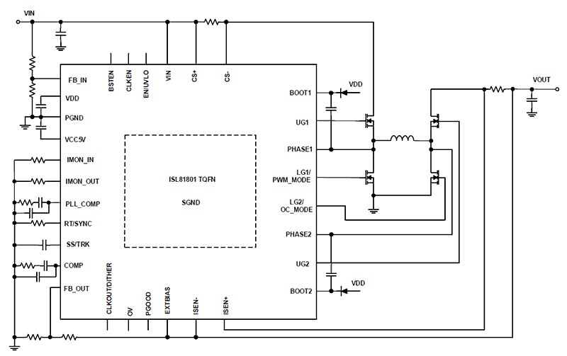 Renesas ISL81801 Buck-Boost Controller and ISL81802 Buck Controller