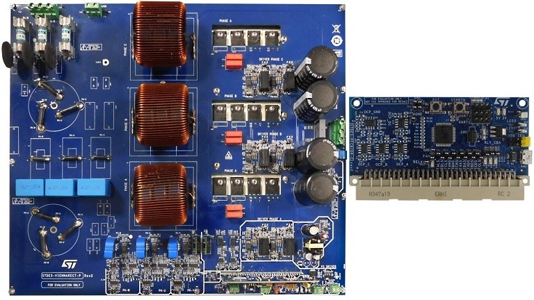 STDES-VRECTFD - 15 kW, three-level, three-phase Vienna rectifier with digital control for power factor correction